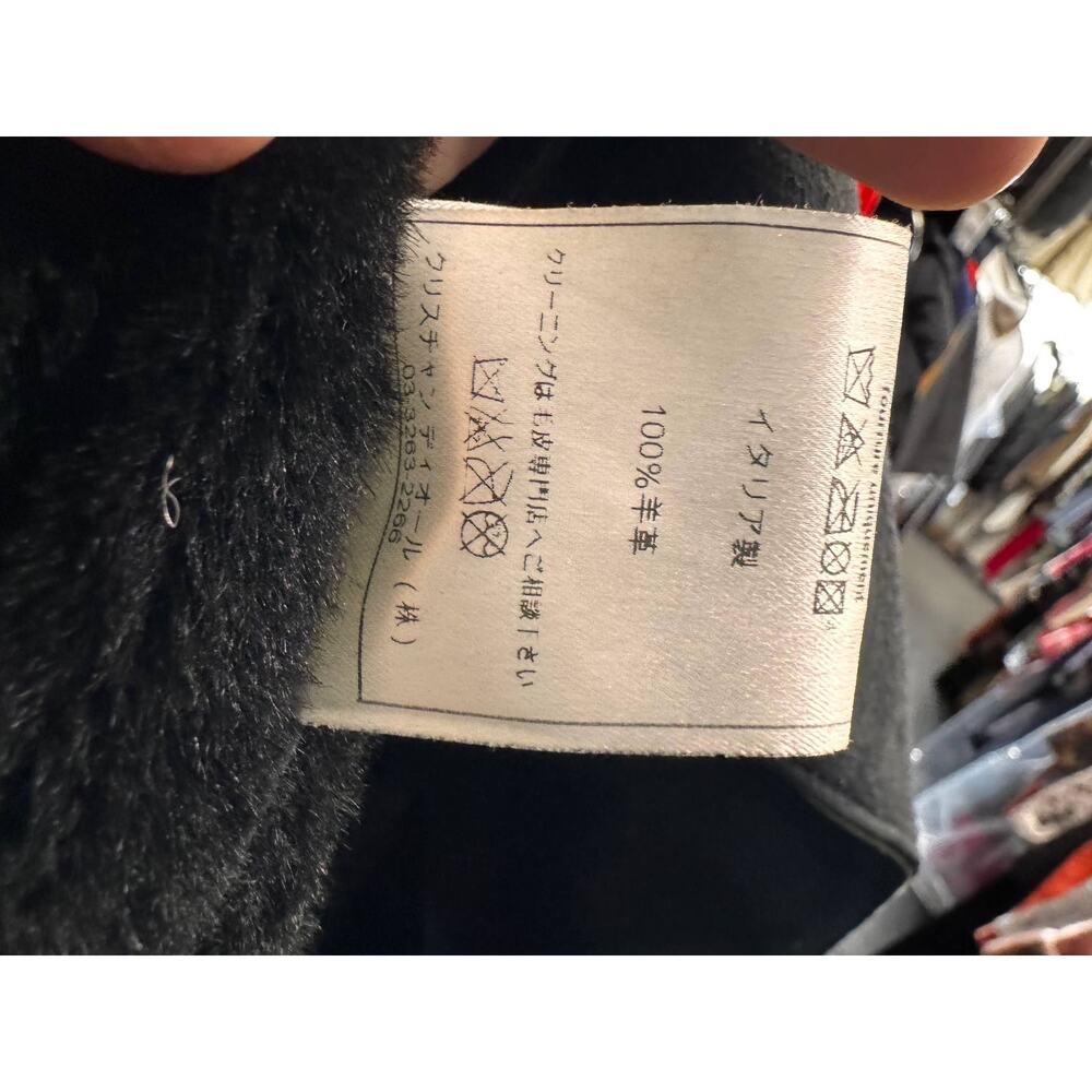 Christian Dior Black Genuine Leather Shearling Jacket sz.36 FR - Picture 6 of 6